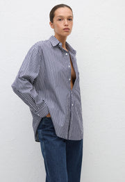 Classic Stripe Shirt - Navy Stripe - Matteau